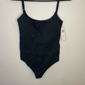 Abercrombie & Fitch Leotard Sleeveless Bodysuit Tank Bra-Free Black Size S NWT